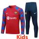23-24 BAR Red Kids Half Pull Tracksuit #E723(童装) (半拉链)