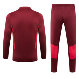 2023 Man Utd Red Kids Half Pull Tracksuit (童装) (半拉链)