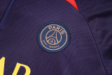 23-24 PSG Dark Purple Kids Half Pull Tracksuit #E694 (童装) (半拉链)