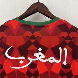 23-24 Morocco Red Fans Soccer Jersey