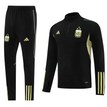 23-24 Argentina Black Half Pull Tracksuit (半拉链)(带钢印)