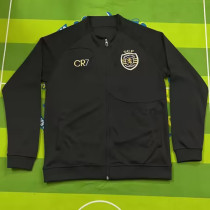 23-24 Sporting Lisbon Black Jacket Tracksuit