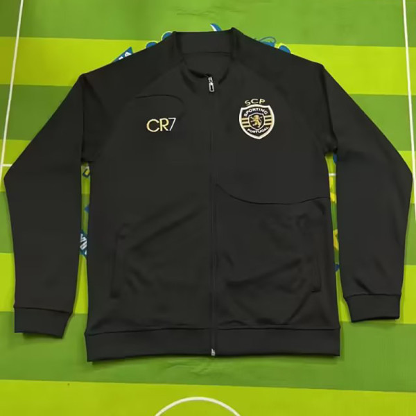 23-24 Sporting Lisbon Black Jacket Tracksuit