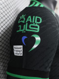 23-24 Al-Ahli Saudi Black Player Version Soccer Jersey