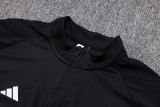 23-24 AD Black Kids Half Pull Tracksuit (童装) (半拉链)