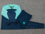 23-24 BAR Royal Blue Kids Jacket Tracksuit #E725 (童装)(绿色袖子)