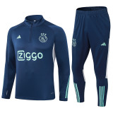 23-24 Ajax Royal Blue Half Pull Tracksuit (半拉链)