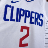 22-23 Clippers LEONARO #2 White Top Quality Hot Pressing NBA Jersey