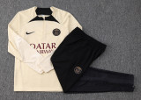 23-24 PSG Khaki Kids Half Pull Tracksuit #E699 (童装)(半拉链)
