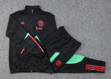23-24 Man Utd Black Kids Jacket Tracksuit #E717(童装)