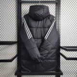 23-24 Bayern Black Hooded Cotton Coat White Edge (白色边) 棉衣
