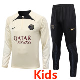 23-24 PSG Khaki Kids Half Pull Tracksuit #E699 (童装)(半拉链)
