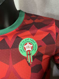 23-24 Morocco Red Player Version Soccer Jersey