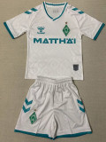 23-24 Werder Bremen Away Kids Soccer Jersey