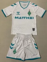 23-24 Werder Bremen Away Kids Soccer Jersey