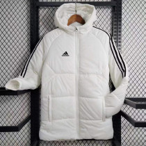 23-24 AD White Hooded Cotton Coat Black Edge (黑色边) 棉衣