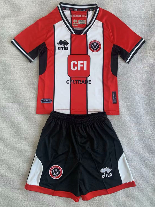 23-24 Sheffield United Home Kids Soccer Jersey