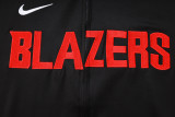 23-24 NBA Trail Blazers Black Full Zip hoodie Tracksuit