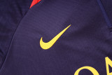 23-24 PSG Dark Purple Kids Half Pull Tracksuit #E694 (童装) (半拉链)
