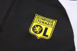 23-24 Lyon Black Half Pull Tracksuit (半拉链)