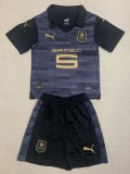 23-24 Stade Rennais Third Kids Soccer Jersey