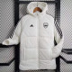 23-24 ARS White Hooded Cotton Coat Black Edge (黑色边) 棉衣
