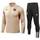 23-24 Sao Paulo Khaki Half Pull Tracksuit (半拉链)