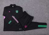 23-24 Bayern Black Kids Half Pull Tracksuit #E707(童装) (半拉链)