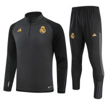 23-24 RMA Gray Black Half Pull Tracksuit (半拉链)