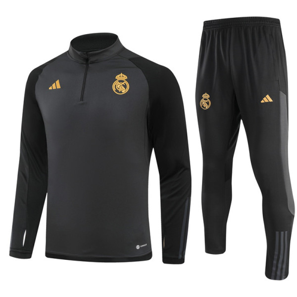 23-24 RMA Gray Black Half Pull Tracksuit (半拉链)