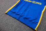 23-24 NBA Warriors Blue Full Zip hoodie Tracksuit