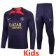 23-24 PSG Dark Purple Kids Half Pull Tracksuit #E694 (童装) (半拉链)