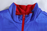 2023 Spain Blue & Red Double Sided Windbreaker (双面风衣)(刺绣)