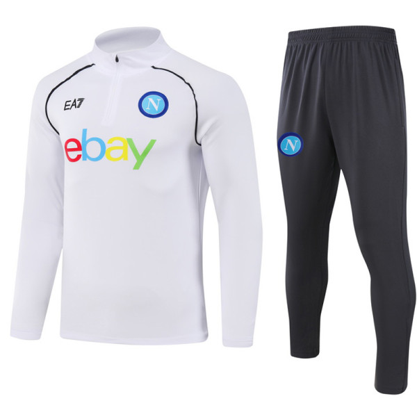 23-24 Napoli White Half Pull Tracksuit (半拉链)
