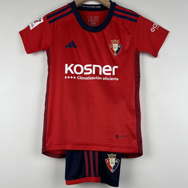 23-24 Osasuna Home Kids Soccer Jersey