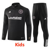 2023 Inter Miami Black Kids Half Pull Tracksuit (童装) (半拉链)