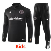 2023 Inter Miami Black Kids Half Pull Tracksuit (童装) (半拉链)