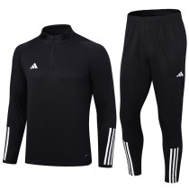 23-24 AD Black Kids Half Pull Tracksuit (童装) (半拉链)