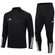 23-24 AD Black Kids Half Pull Tracksuit (童装) (半拉链)