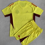 23-24 Man Utd Yellow GoalKeeper Kids Soccer Jersey