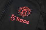 23-24 Man Utd Black Kids Jacket Tracksuit #E717(童装)
