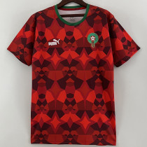 23-24 Morocco Red Fans Soccer Jersey