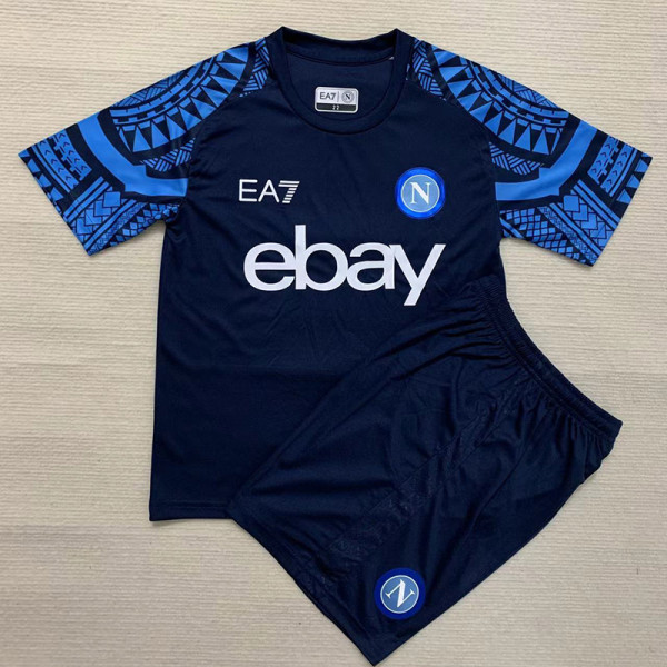 23-24 Napoli Royal blue Kids Training Soccer Jersey