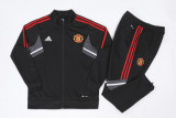 23-24 Man Utd Black Kids Jacket Tracksuit #E717(童装)