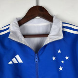 2023 Cruzeiro Blue & White Double Sided Windbreaker (双面风衣)