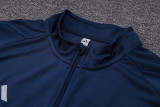 23-24 BAR Royal Blue Kids Half Pull Tracksuit (童装)(半拉链)