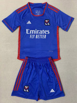 23-24 Lyon Away Kids Soccer Jersey