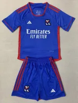23-24 Lyon Away Kids Soccer Jersey