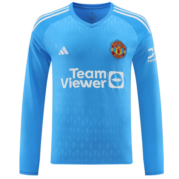 23-24 Man Utd Blue GoalKeeper Long Sleeve Soccer Jersey (长袖)