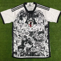 23-24 Japan Anime Edition Black White Fans Soccer Jersey (足球小将版)